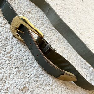 2/$20 Vintage Ribbon Belt with Leather End